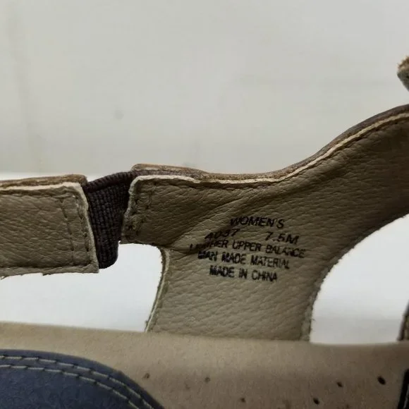 Red Wing Brown Leather Sandals 7.5M Open Toe Wedge - Picture 5 of 8